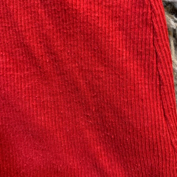 Vintage Y2K Old Navy red floral lace trim ribbed tank top sz M - Picture 4 of 12